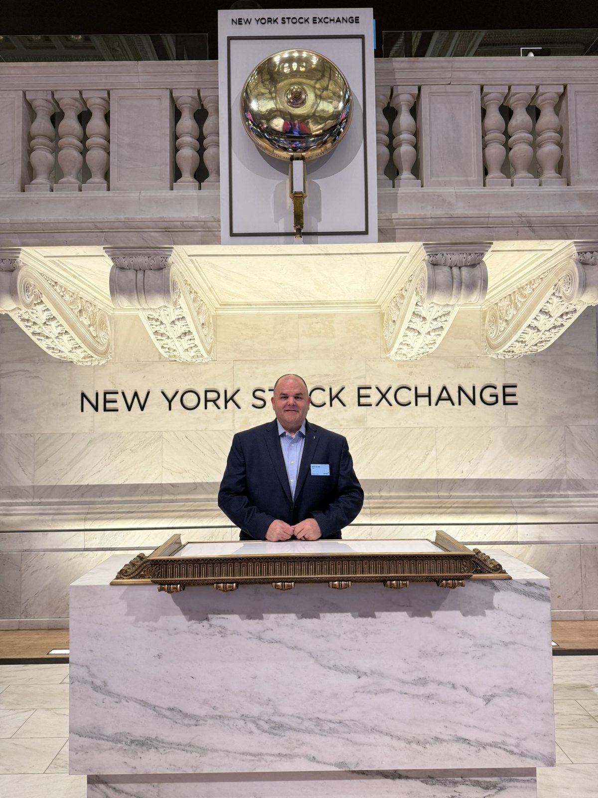 Mark Brown at the New York Stock Exchange